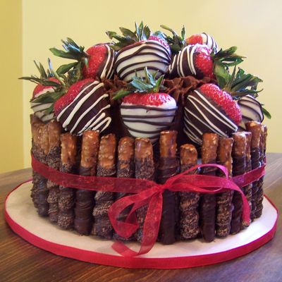 Chocolate Dipped Strawberries & Pretzel Rods