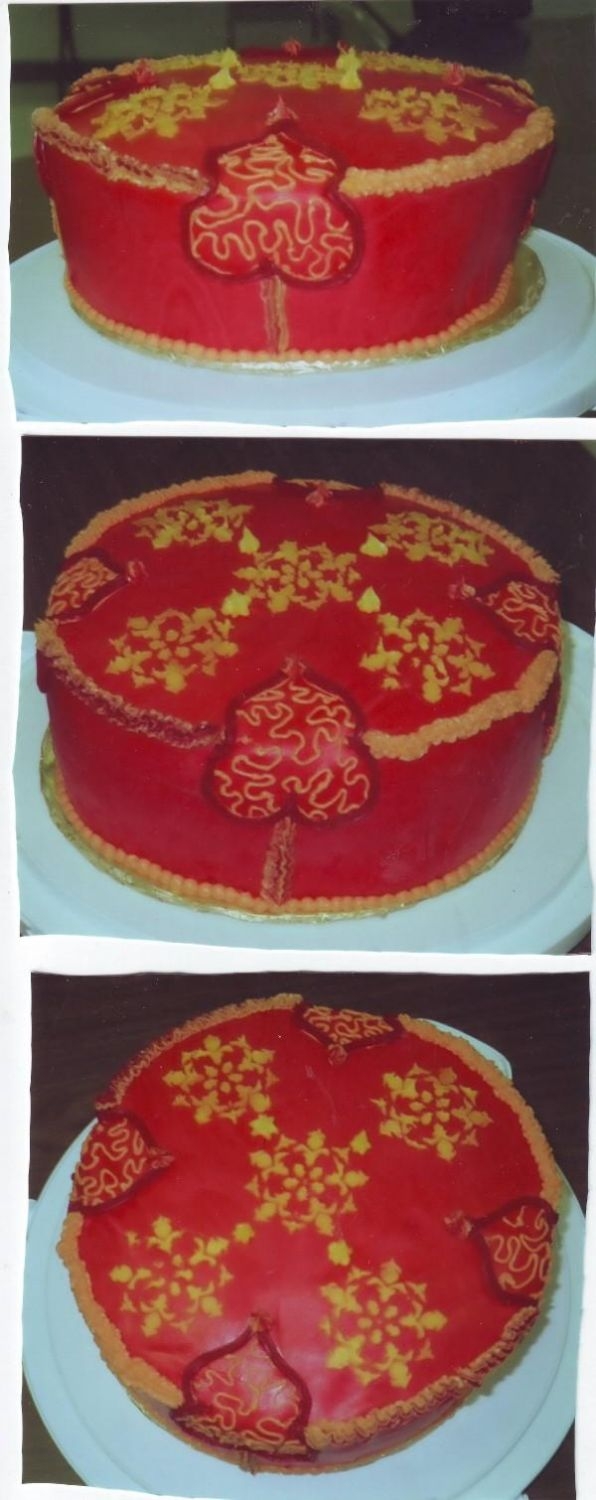 1St Stencil Cornelli Lace Chai Cake