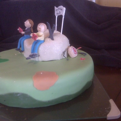 Ski/golf Cake