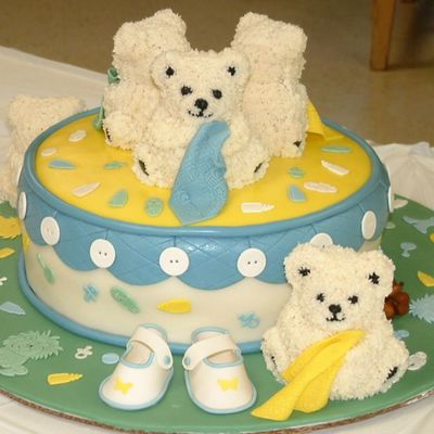 Bear Baby Shower Cake