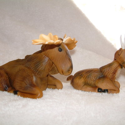 Gum Paste Moose And Deer