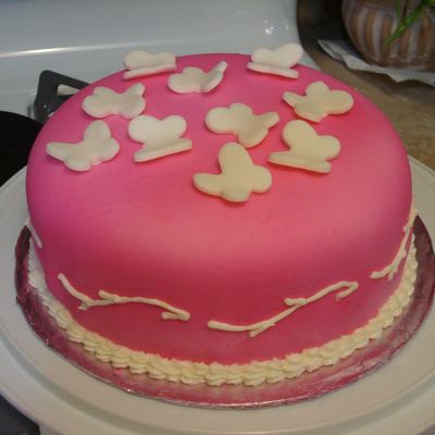 Pink Butterfly Cake