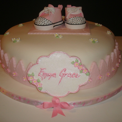 Baby Girl Converse Shoe Cake