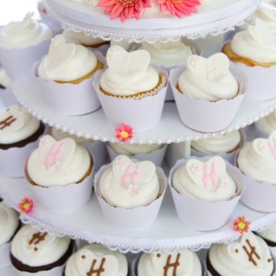 Gerber Daisy Cupcake Tower