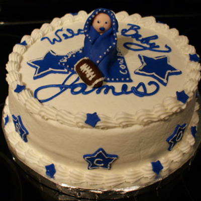 Cowboy Themed Baby Shower Cake