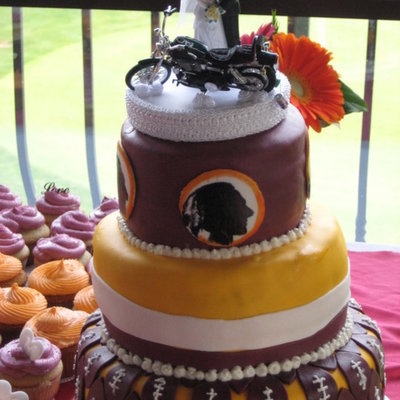 Redskins & Harley Davidson Wedding Cake