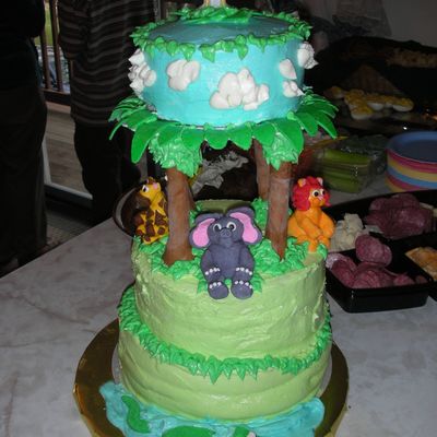 Jungle 1St Birthday Cake!