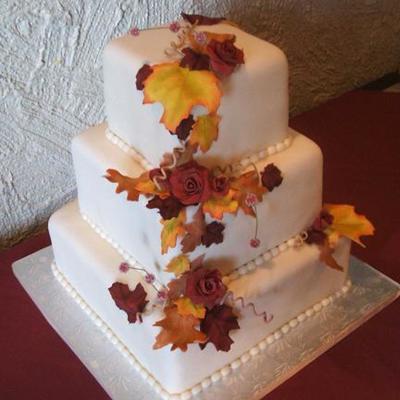 Falling Leaves And Roses