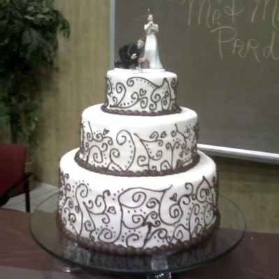 Wedding Cake With Scrolling