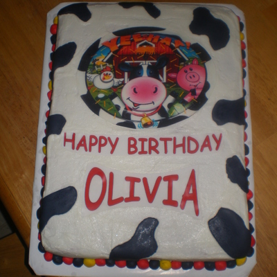 Cow Birthday Cake