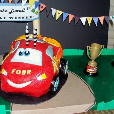 Cars Lightning Mcqueen Cake 4Th Birthday