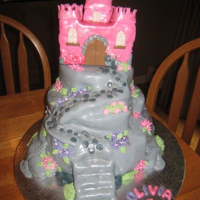 Pink Castle Cake