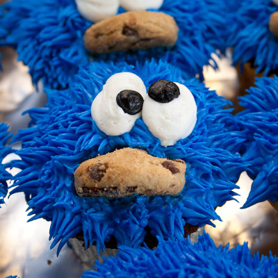 Cookie Monster Cupcake