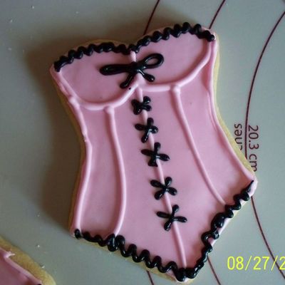 Lingerie Corsett Bridal Shower Cookies