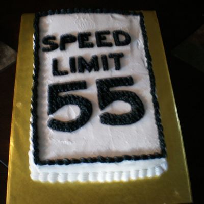 Speed Limit Sign Fun Cake