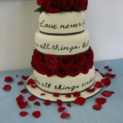Bible Verse Wedding Cake