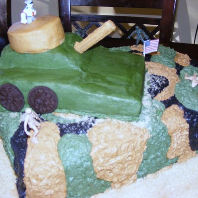 Camoflauge Army Birthday Cake