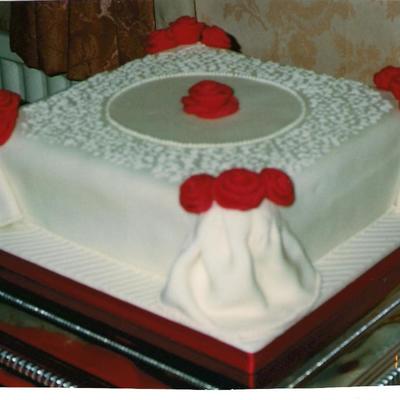 Ruby Wedding Anniversary Cake