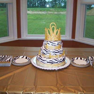 Zebra Birthday Cake