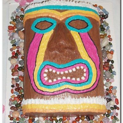 Luau Totem Cake