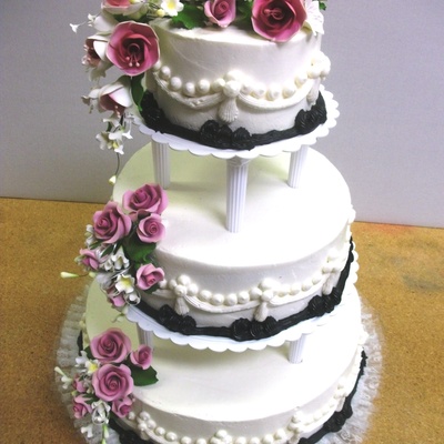 White Black & Dusty Rose