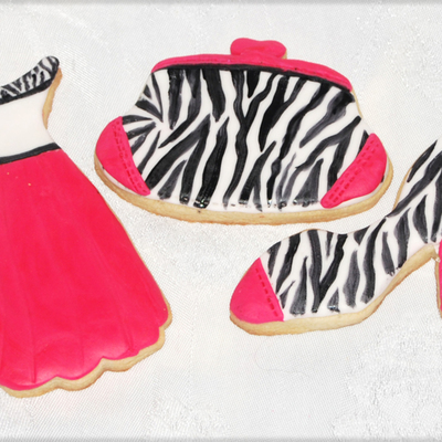 Zebra And Pink Cookies