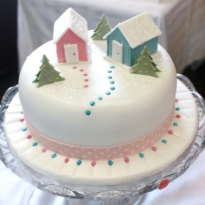 Smalll Village Christmas Cake