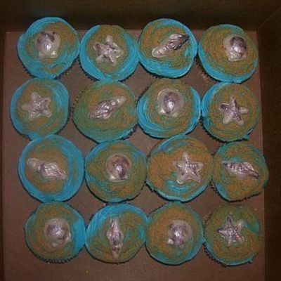Sea Shell Cupcakes