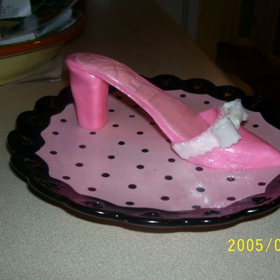 Side View Of Fondant Shoe