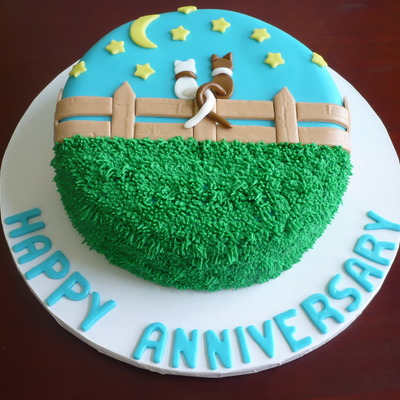 Anniversary Cake For Cat Lovers