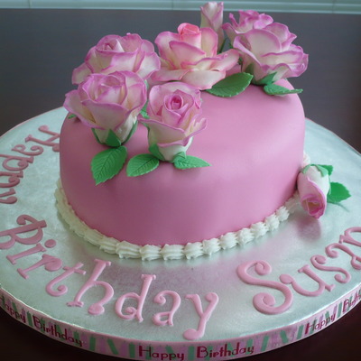 Rose Birthday Cake