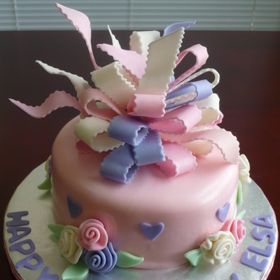 Ribbons & Roses Birthday Cake