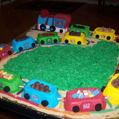 Train Cake For Son's 1St Birthday