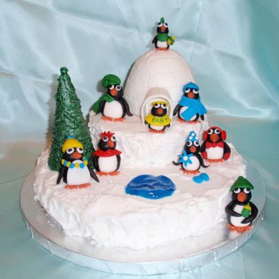 Penguins & Igloo Cake