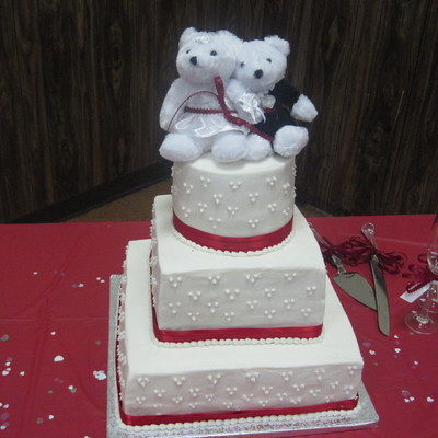 First Square Wedding Cake