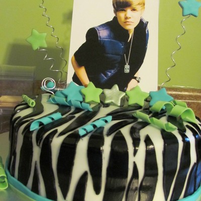 Zebra B-Day Cake