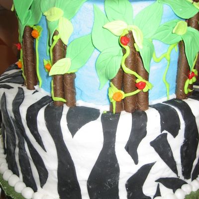 Back Of Jungle Birthday Cake