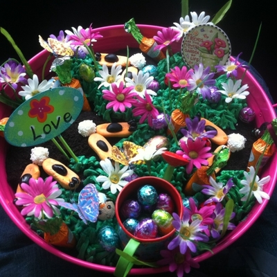 Easter Bunny Garden Cupcakes