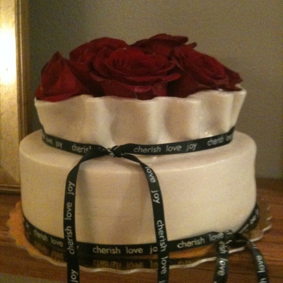 Cutting Ceremony Cake With Cupcakes