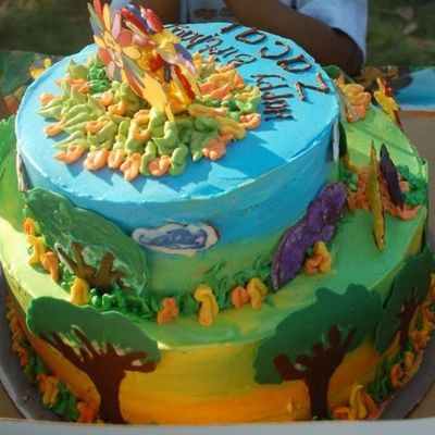 Safari Birthday Cake For Zacai