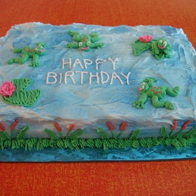 Frog Birthday Cake.