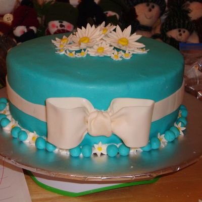 Tiffany Blue Gift Cake