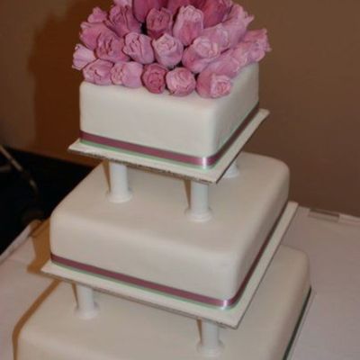 Tulip Wedding Cake - Flowers Made From Sugar Paste