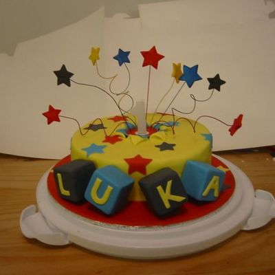1St Birthday - Stars In "wiggles" Colours