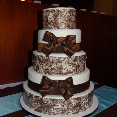 Marbled Chocolate Wedding Cake