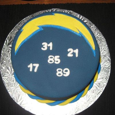 Chargers Football Birthday Cake