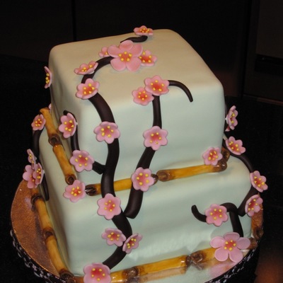 Cherry Blossom And Bamboo