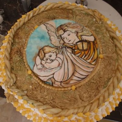 Painted Cake Over Gum-Tex