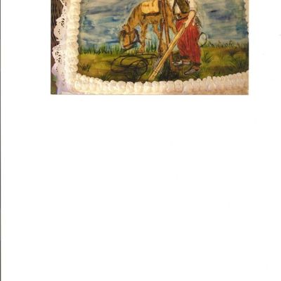 Hand Painted/fondant Cake