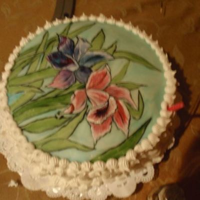 Handpainted Cake Over Gum-Tex